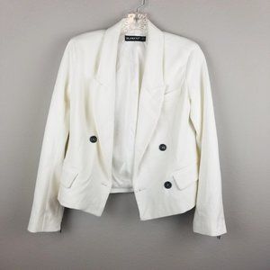 BLANKNYC denim crop ponte blazer size XS zipper